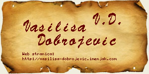 Vasilisa Dobrojević vizit kartica